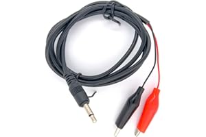 3.5mm Mono Audio Plug to Alligator Crocodile Clips Cable for Experiment Test Education(Pack of 2)