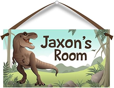 T-Rex Dinosaur, Kids Bedroom Door Sign, Personalized