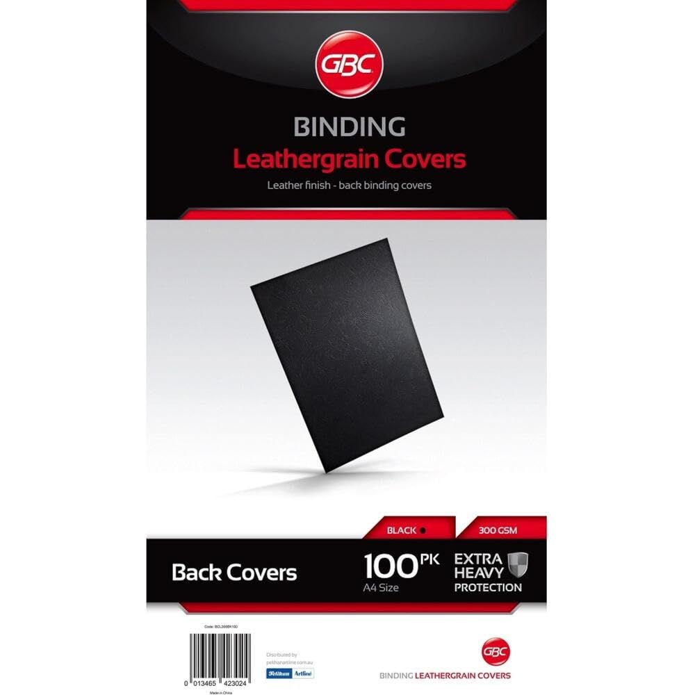 GBC Antelope Binding Covers Leather-look Plain A4 Black Ref CE040010 [Pack of 100]