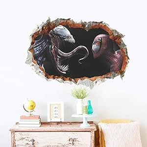 Efecto película Venom superhéroe a través de pegatinas de pared para
