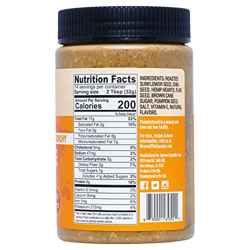 BEYOND THE EQUATOR 5 Seed Butter [Crunchy] Sunflower Seed, Chia Seed