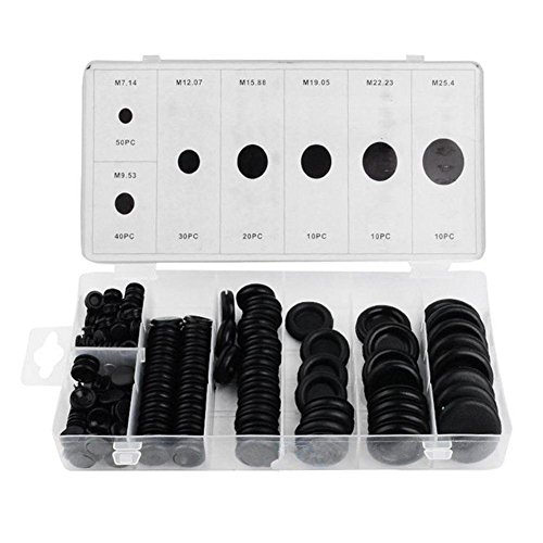Whitelotous 170pcs Multi-function Rubber Grommets Electrical Wire Gasket Kit for Car Firewall Hole Plug Set