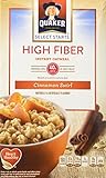 Quaker Instant Oatmeal High Fiber Cinnamon Swirl, 8-Count Box (Pack of 6)