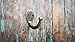 VIE VIE Jumbo Coat Hooks - 15pc Largest Bronze Hook Hangers Equipped with Long 17mm Screws to Keep Heavy Items in Place and Home Organized