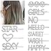 ZIXI 10PCS Sparkly Letter Hair Clip Word Barrettes Pins Crystal Bobby Pins Bling Handmade Luxury Rhinestones Hair Jewellery Headwear Accessories Gold for Women Girls (Style-b)