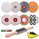 KingTool 13pcs Buffing Wheels Set - 6pcs 6" Buffing