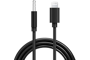SEULLIYA Aux Cord for iPhone,[Apple MFi Certified] Lightning to 3.5 mm AUX Cable for Car Stereo, Speaker, Headphone, Auxiliary Audio Cable Compatible with iPhone 14 13 12 11 XS XR X 8 7 3.3FT Black