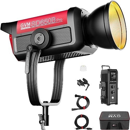 GVM LED Video Light Bownes, 650W Two-Tone 2700K-6800K COB Studio Light Photography Continuous Light 81300Lux@1m Photo Light for Video Studio Film YouTube Streaming, 12 Effects CRI/TLCI97+ DMX/APP Control