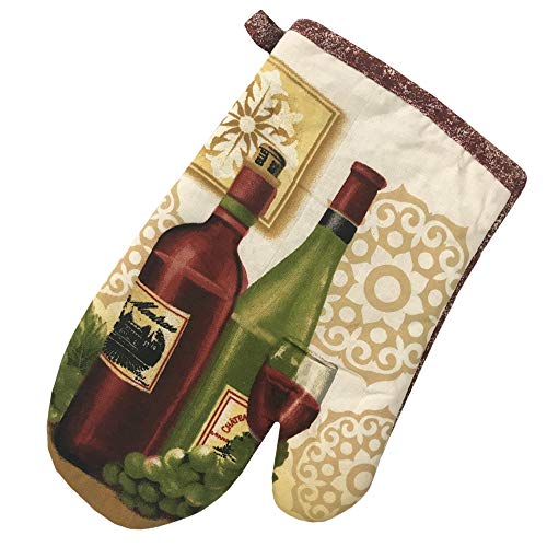 Lobyn Value Packs Kitchen Towel 5 Piece Linen Set 2 Towels 2 Pot Holders 1 Oven Mitt (Wine) - Thumbnail 2