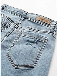 En blanco NYC Kids para mujer cordones Denim pantalones cortos en francés trenzado (Grandes)