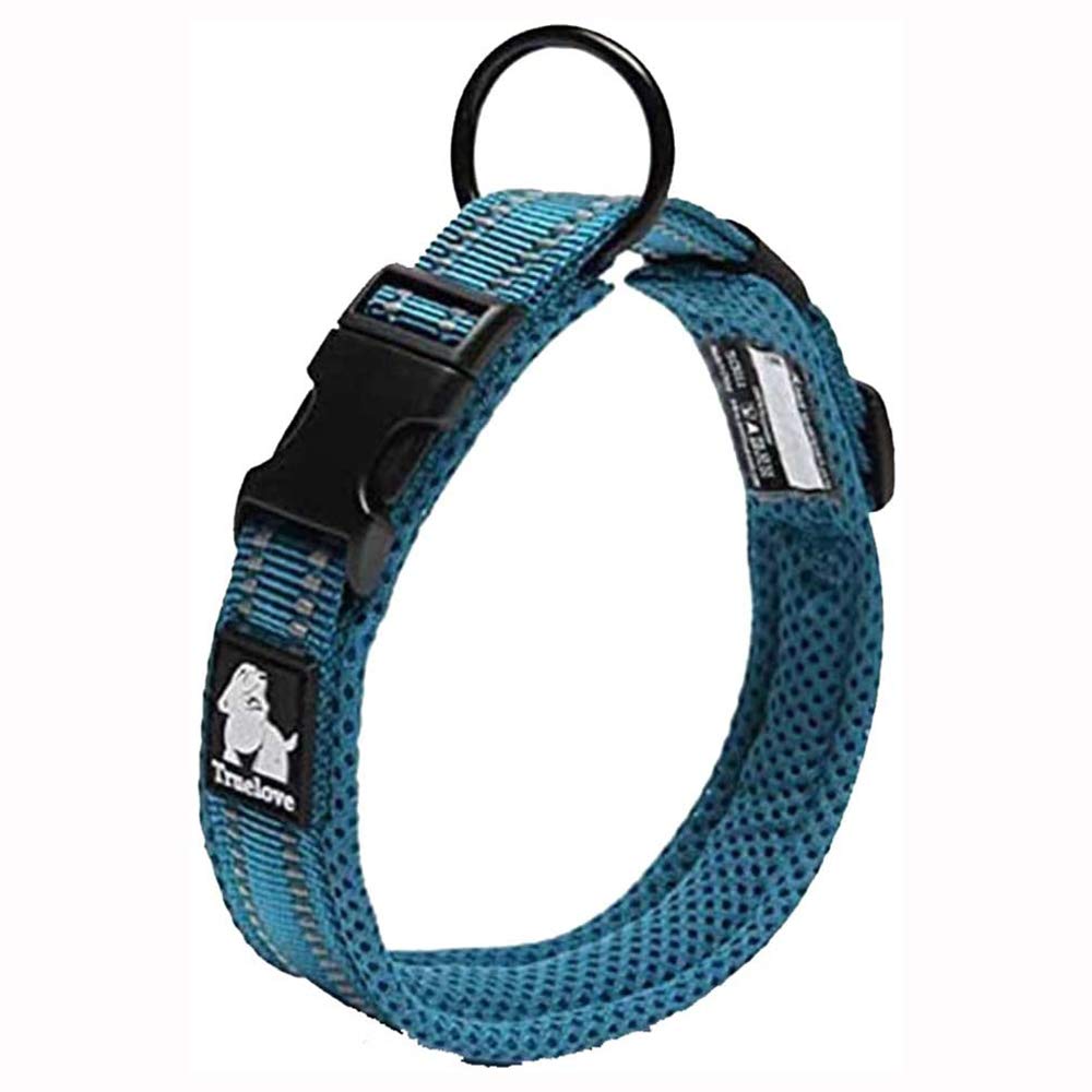 Truelove Dog Training Collar TLC5011 Reflective Premium Buckle Nylon Webbing Pet Dog Collars,High Grade Nylon Webbing No Choke Basic Collars Now Available (XS, Blue)