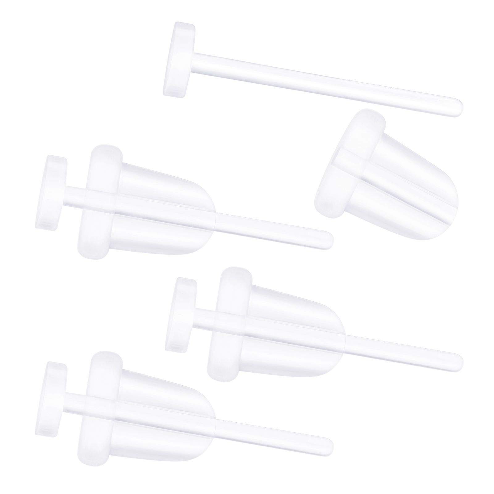 4PCS Flexible Acrylic Clear Ear Piercing Retainers Plug 20 Gauge Cartilage Earring Helix Piercing Jewellery 2471