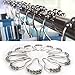 Homitex Shower Curtain Rings Stainless Steel Shower Curtain Hooks, Set of 12, Chrome