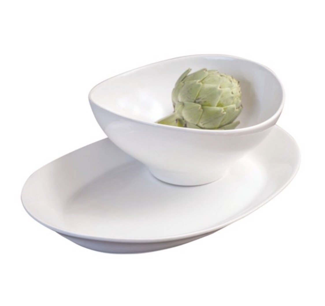 The Elevated Table Ceramic Bowl & Platter Serving Set