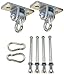 Eastern Jungle Gym 2 Heavy Duty Swing Hangers for Wooden Swing Set Playground Porch Indoor Outdoor Seat with Nut & Bolt Mounting Hardware and Snap Hooks