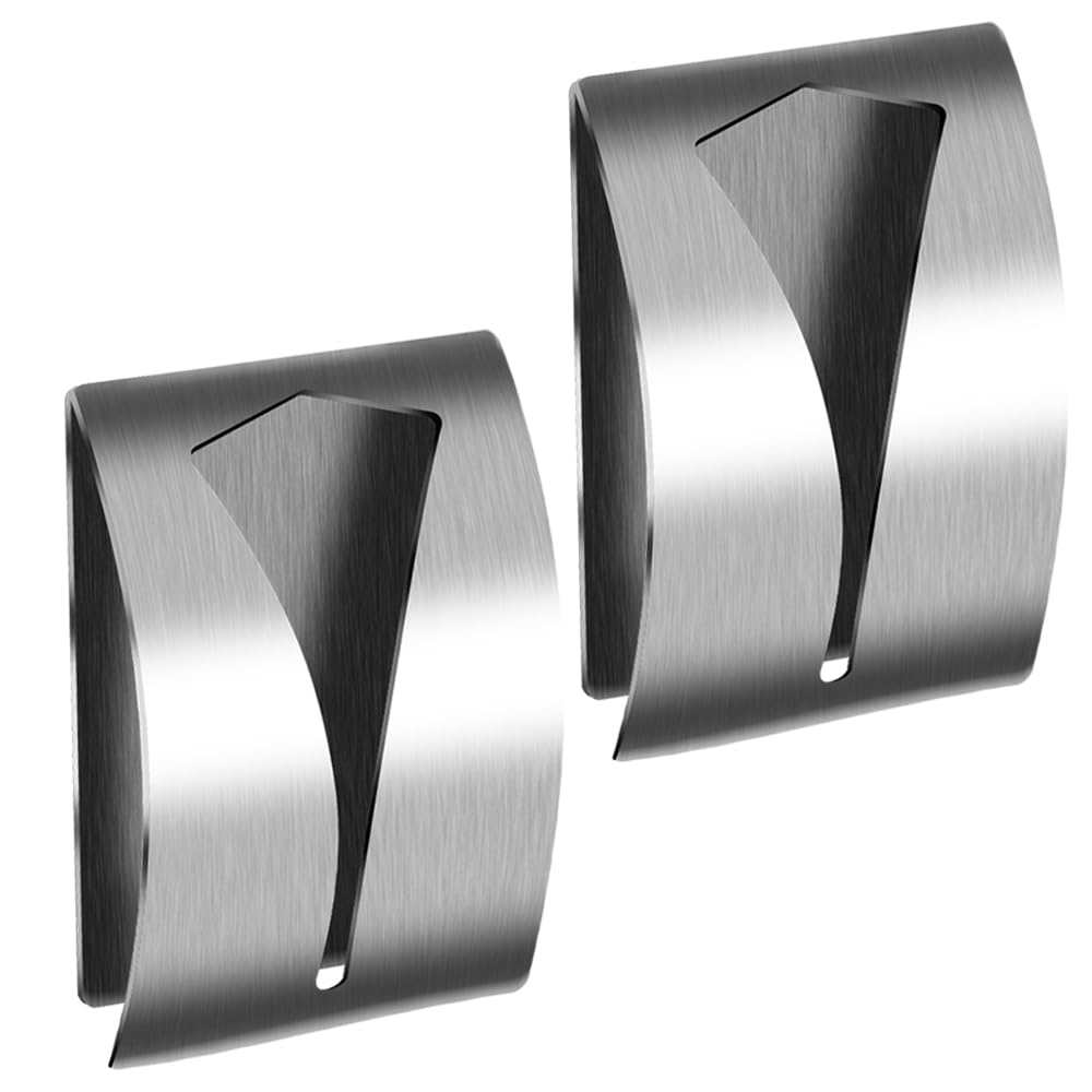 Photo 1 of Towel Hook Holder Grabber Self Adhesive Stainless Steel Kitchen Dish Towel Holder Rack Wall Mount Towel Hangers Tea Towel Holder for Bathroom Kitchen, Non-Drilling