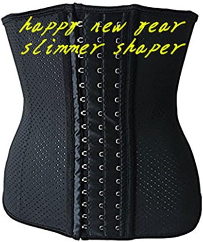 Women Latex Underbust Corset Steel Boned Mesh Breathable Sport Waist Training Cincher (XL, Black)