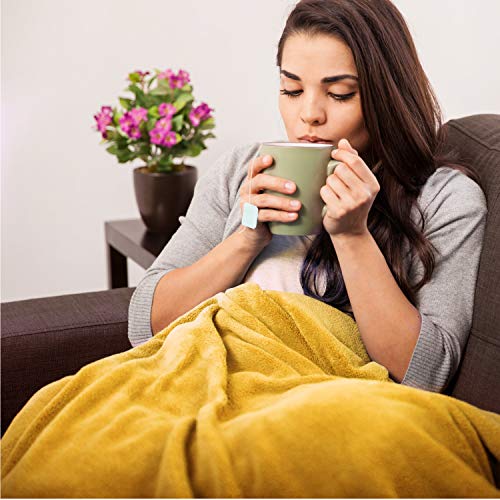 Bedsure Fleece Blanket Twin Blanket Gold Yellow 300GSM Soft