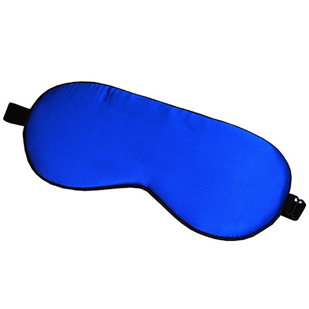 LSHARON 100% Mulberry Silk Sleep Eye Mask Adjustable Soft Sleeping Mask Blindfold for Men & Women for Deep Relaxation Best Eye Shades Eye Mask (Royal blue)