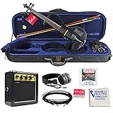 Bunnel EDGE Clearance Electric Violin Outfit Jet Black Amp Included BE300