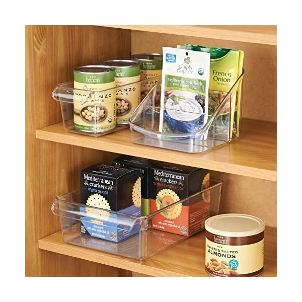 InterDesign-iDesign-Storage-Box-with-3-Compartments-Small-Plastic-Rack-Pantry-Practical-Kitchen-Organiser-for-Spices-and-Condiments-Clear-Set-of-1 iDesign 59830 Storage Box with 3 Compartments, Small Plastic Spice Rack for Kitchen and Pantry, Practical Kitchen…