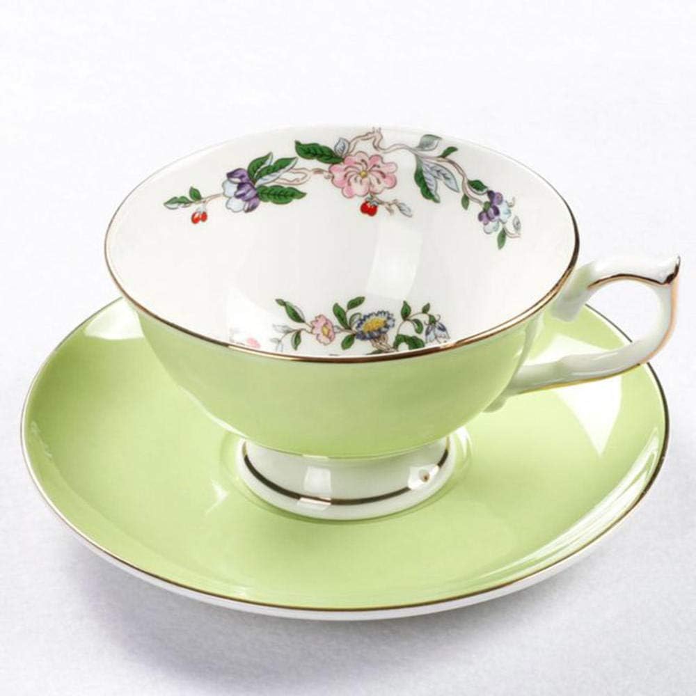 UANOU Elegant Fine Bone China Tea Cup Spoon And Saucer Set Ceramic Tea Coffee Cup Art Ceramic Tea Coffee Cup