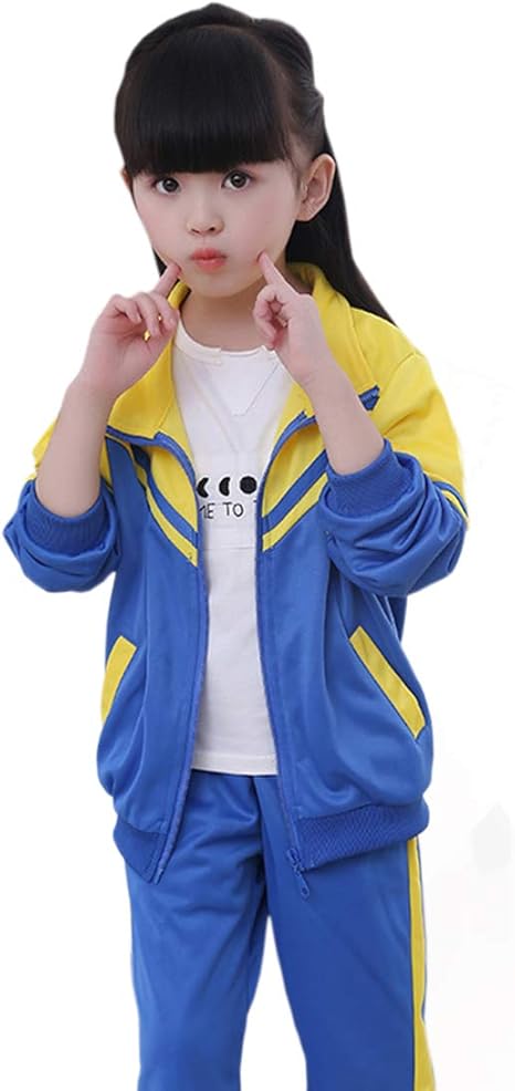 Amazon 子供服 女の子 ジャージ 上下 2点セット スポーツウェア 長袖 ガールズ セットアップ 運動会 運動服 体育 ガールズ パーカー トレーナー 春 秋 アクティブウェア ジャージ 通販