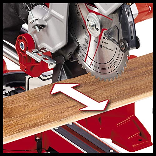 Einhell Zug-Kapp-Gehrungssäge TC-SM 216 (1.600 W, Drehtisch mit Schnellverstellung und Einrastpositionen, Laser, L+R… – Bild 4