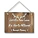 Agantree Art Little Man Cave No Girls Allowed Except Mommy Antler Woodsy Rustic Front Door Hanger Wood Decor Sign for Kids Boys Nursery Bedroom