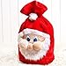 ZJchao Santa's Gift Sack Bags, 1Pc Cute 3D Santa Claus Face Red Velvet Fabric Bags for Wrapping Candys Toys