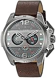 Diesel Men's Ironside Quartz Stainless Steel and Brown Leather Casual Watch (Model: DZ4387)