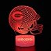 Deal Best NFL Team 3D Optical Illusion Smart 7 Colors LED Night Light Table Lamp with USB Power Cable (Chicago Bears)