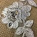 Bridal Veil Lace Trim Classic Rose Flower Design Alencon Hand Beaded Sequined Corded Embroidered Organza. 3