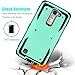 LG K8 Case, LG Escape 3 Case, LG Phoenix 2 Case, Venoro 2in1 High Impact Resistant Hybrid Dual Layer Hard Rugged Full-Body Slim Shockproof Phone Case Cover Shell (No Clip-Light Green)