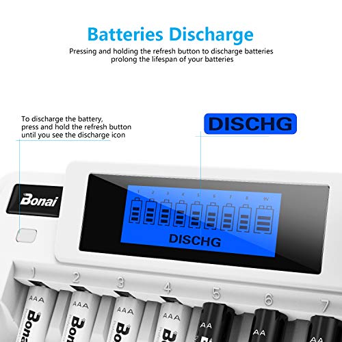 3 BONAI+Battery+Charger+Rechargeable+Batteries