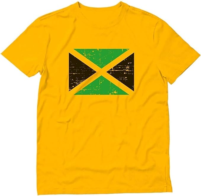 Vintage Jamaica Flag TShirt for Men Clothing