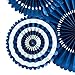 Monkey Home Tissue Paper Tassel Tissue Paper Pom Poms Flowers Paper Fans Kit for Party Decorations Wedding,Festival,Party Decoration (Navy)