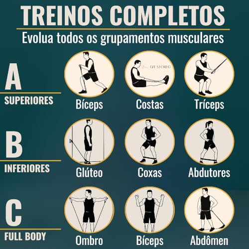 Kit 17 Peças Elástico Extensor + Miniband Treino Em Casa Exercício Físico Academia Fisioterapia Musculação Crossfit Pilates Yoga Aquecimento Funcional Alongamento Malhar Emagrecimento