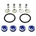 JDMSPEED Blue Universal CNC Billet Bumper Trunk Quick Release Fastener Kit