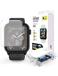 Protector de pantalla Apple Watch de 40 mm, adhesivo líquido [Dome Glass] para vidrio templado de cobertura total y protección de Whitestone para el paquete de vidrio Apple Glass Series 4 2
