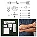 Tattify Arrow Themed Temporary Tattoos - Get Poked (Complete Set of 14 Tattoos - 2 of each Style) - Individual Styles Available and Fashionable Temporary Tattoos