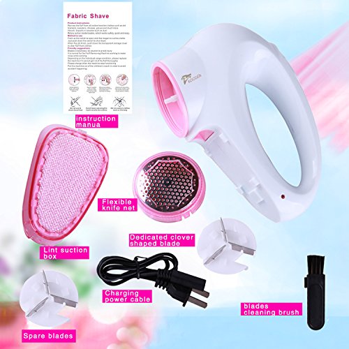 KOODER Multifunctional Rechargeable Fabric Shaver, Lint Remover, Combines Both Shaving and Brushing Function