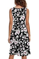 NILOUFO Womens Casual Summer Dresses Tank Swing