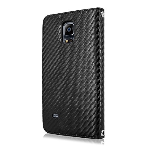 image for Samsung Galaxy Note 4 Case-Cellularvilla Pu Leather Wallet Card Flip O