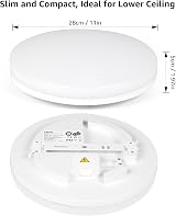Lepro 24W LED Ceiling Light IP54 Warm White 3000K 2400lm Flush Mount Ø28cm view 8