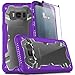 Zizo Proton 2.0 Series Compatible with Samsung Galaxy S8 Case Military Grade Drop Tested with Tempered Glass Screen Protector Purple Clear