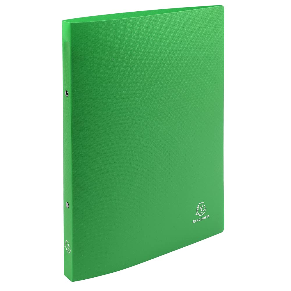 Exacompta - Ref 54193SE - PP Opaque Ring Binder - Suitable for Storing A4 Documents, 2 O-Rings, 20mm Spine, Made from Polypropylene, Spine Label - Lime Green (Pack 5) — image 1