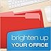 Pendaflex Two-Tone Color File Folders, Letter Size, Red, 1/3 Cut, 100 per box (152 1/3 RED)