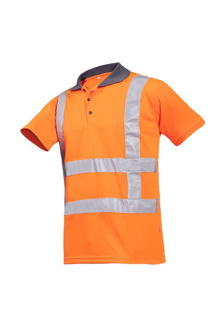 SIOEN 3868A2MBEFC12XL Genari Hi-Vis Polo-Shirt, XX-Large, Orange, XXL