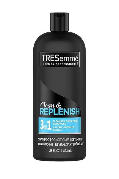 TRESEMME CLEAN & REPLENISH 3-IN-1 SHAMPOO, CONDITIONER & DETANGLER, 28 FL OZ, PACK OF 3